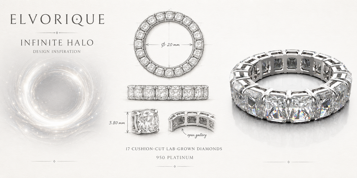 Bague de fiançailles vintage en platine Ophelia Eternity, diamant de 3,6 carats (ct), alliance pour femme, alliance éternelle avec diamant rond, bague de luxe pour femme (clarté VVS1-VVS2)