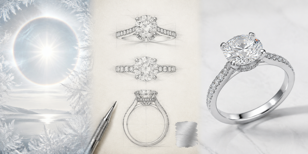 ETERNAL CROWN Lab-Grown Diamond Engagement Ring in 950 Platinum