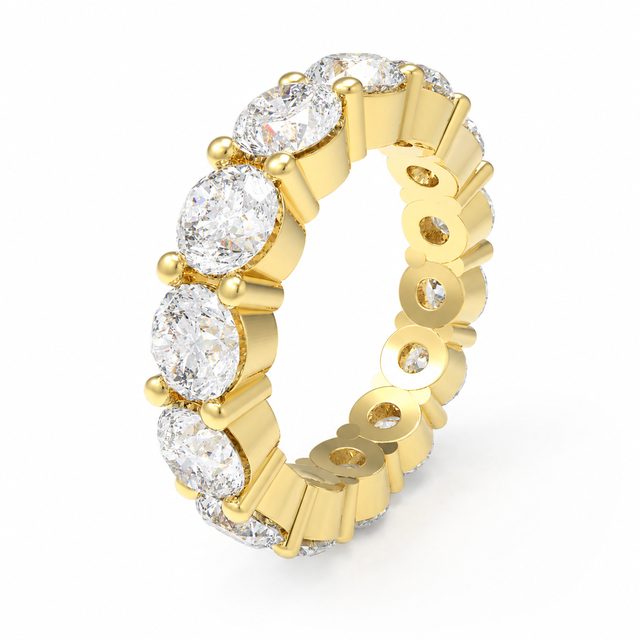 Eternelle Round Lab-Grown Diamond Full Eternity Band in Yellow Gold