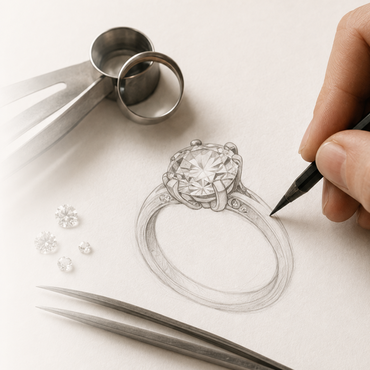 Jewelry artisan at work