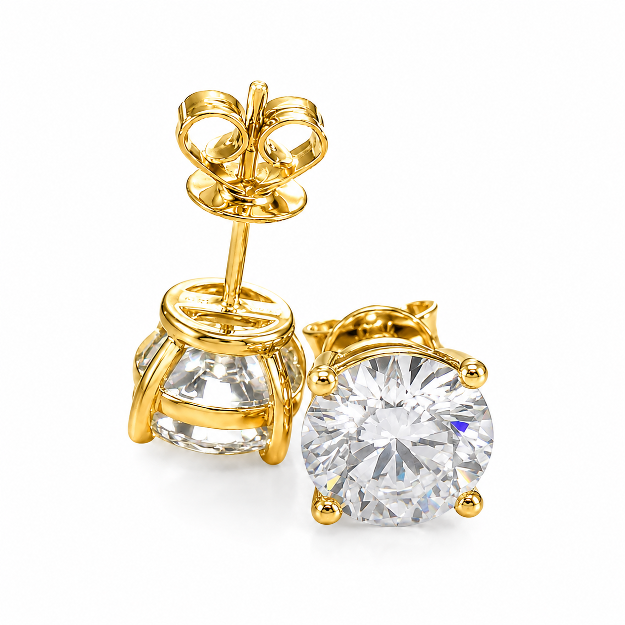 ORBIT LIGHT Solitaire Stud Earrings