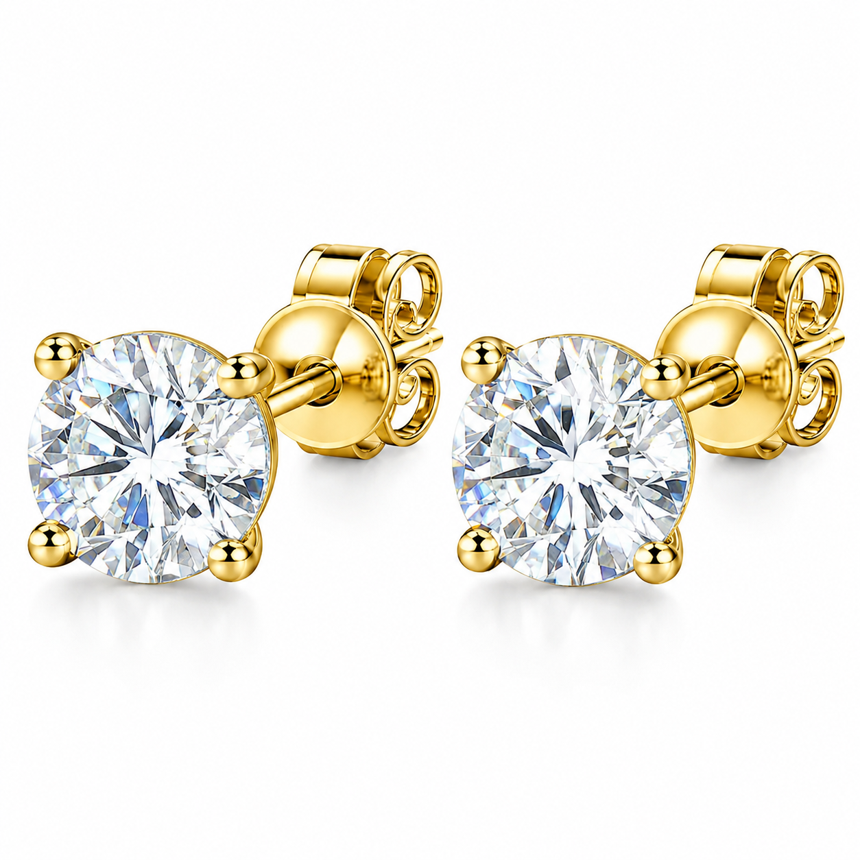 ORBIT LIGHT Solitaire Stud Earrings