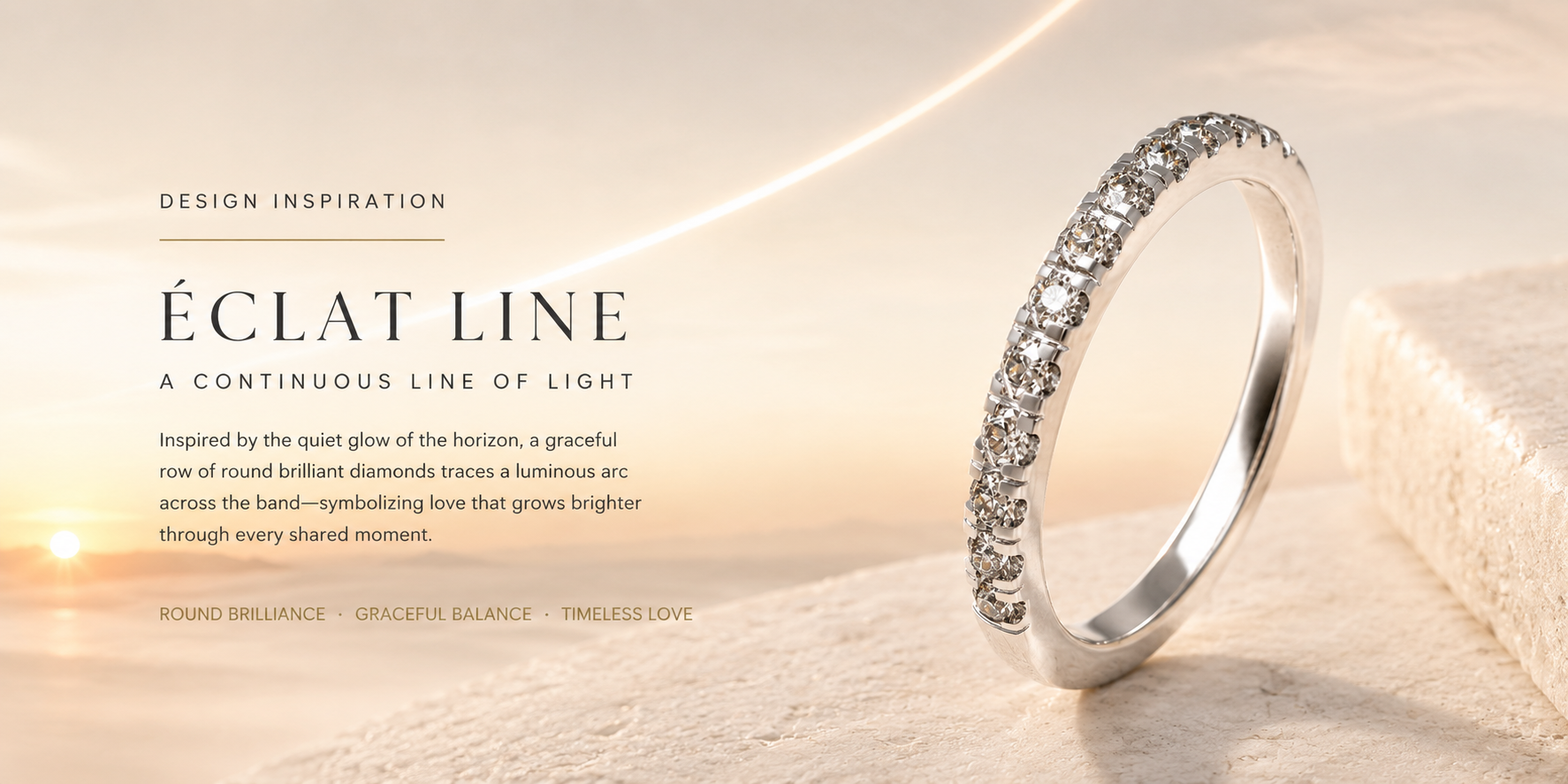 Timeless Brilliance Lab-Grown Diamond Half Eternity Band