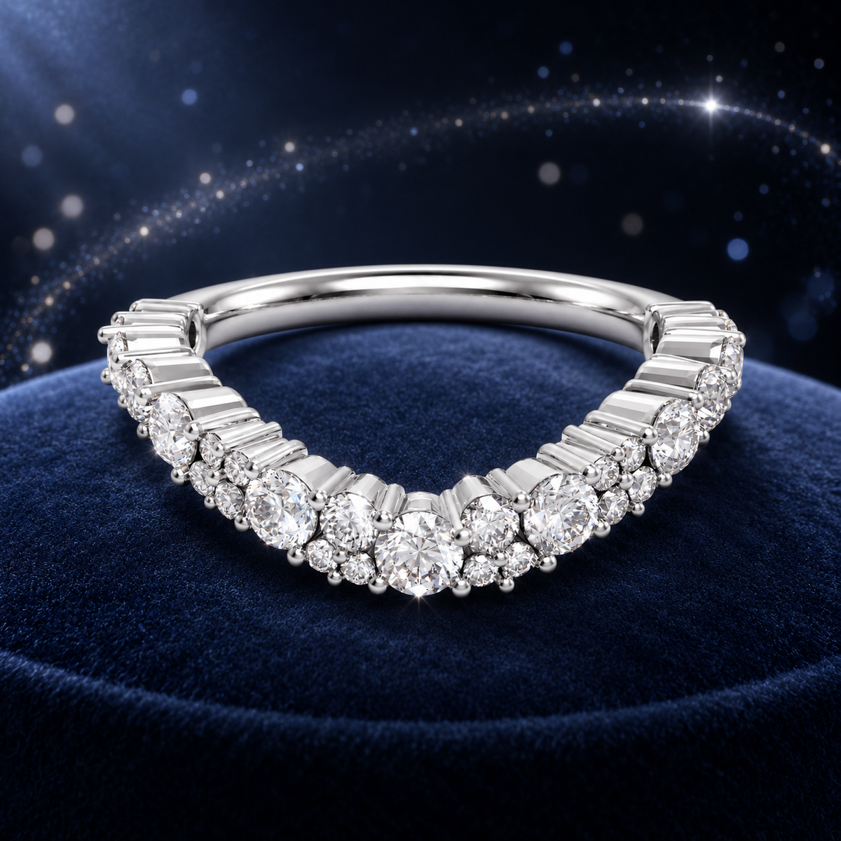 Stellar Drift 0.60 CTW Lab-Grown Diamond Cluster Ring