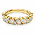 ELVORIQUE Leaves of Light Marquise & Round Lab-Grown Diamond Ring in Yellow Gold