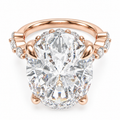 Rose Orbit 5CT Oval Lab-Grown Diamond Engagement Ring
