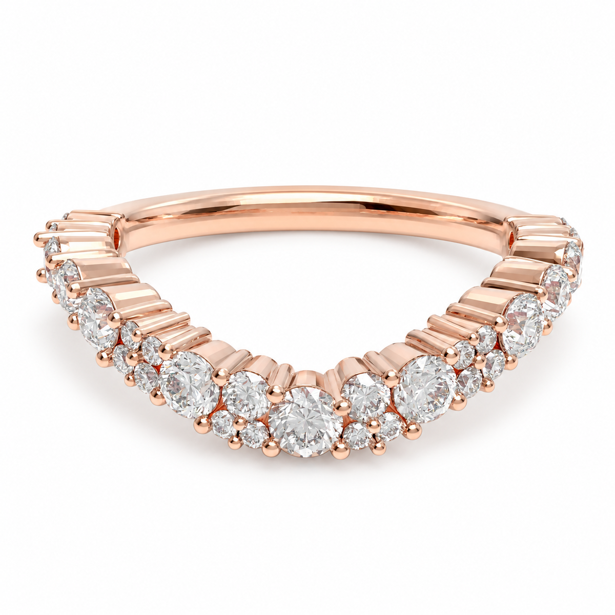 Stellar Drift 0.60 CTW Lab-Grown Diamond Cluster Ring in Rose Gold