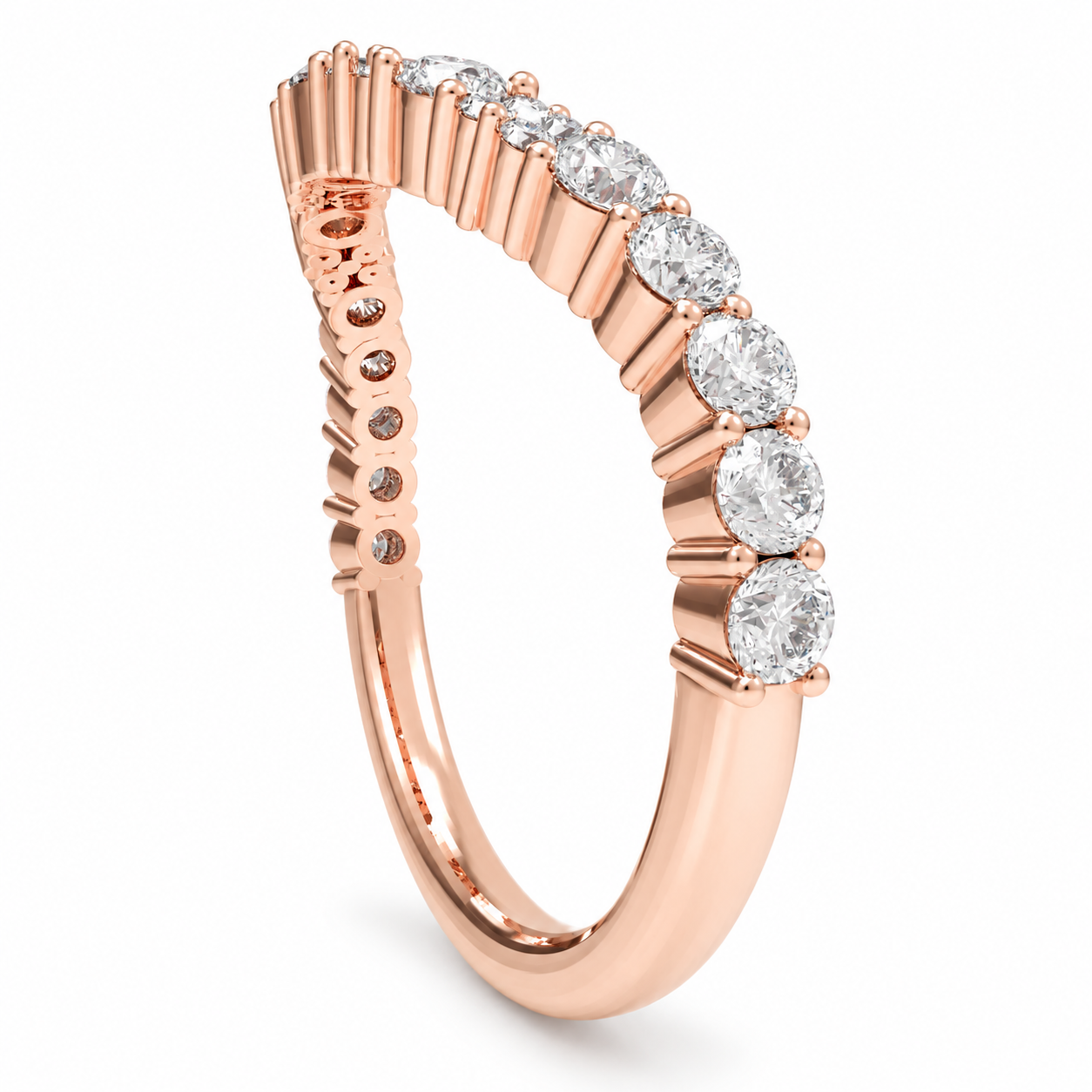 Stellar Drift 0.60 CTW Lab-Grown Diamond Cluster Ring in Rose Gold