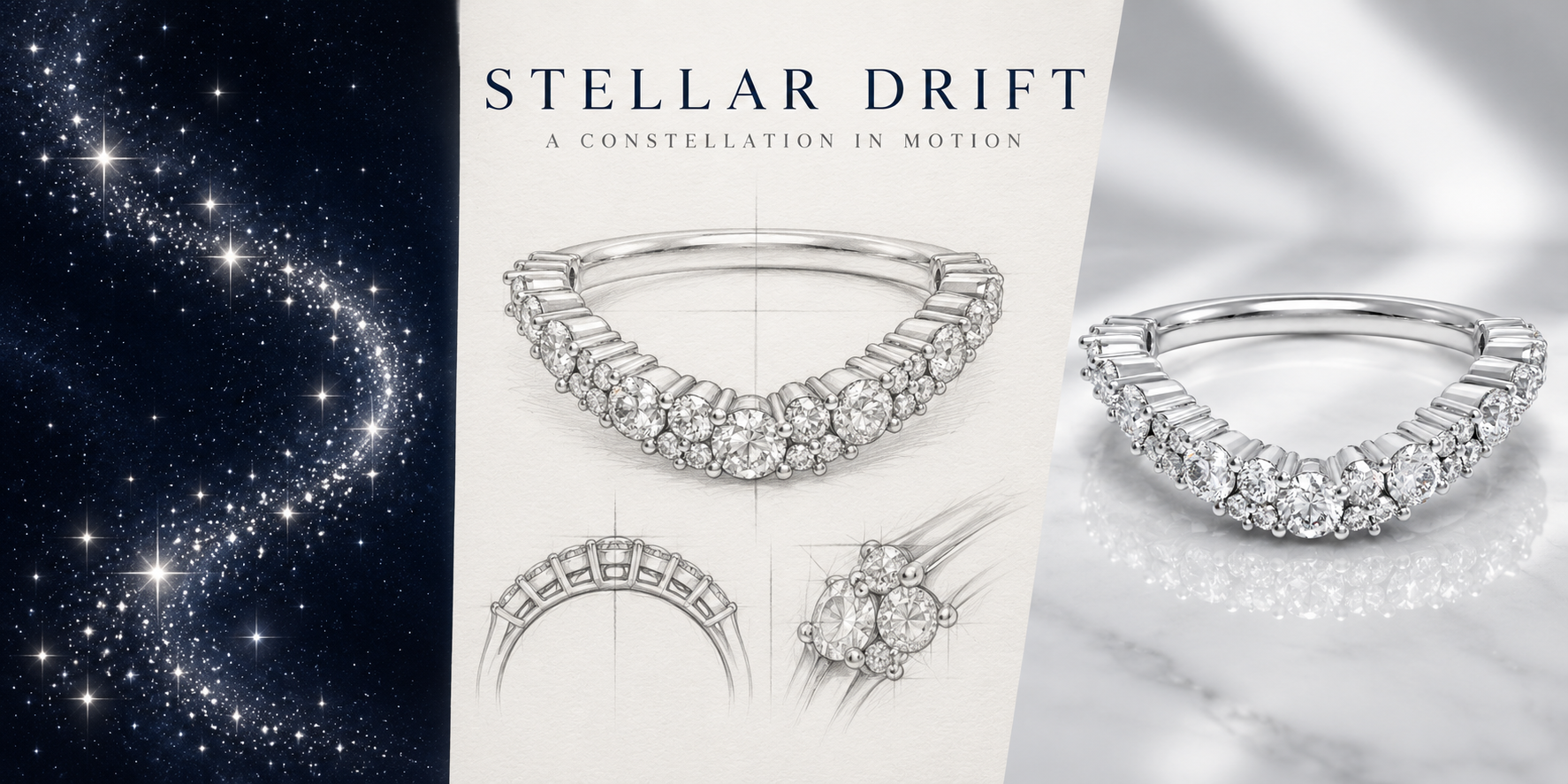 Stellar Drift 0.60 CTW Lab-Grown Diamond Cluster Ring