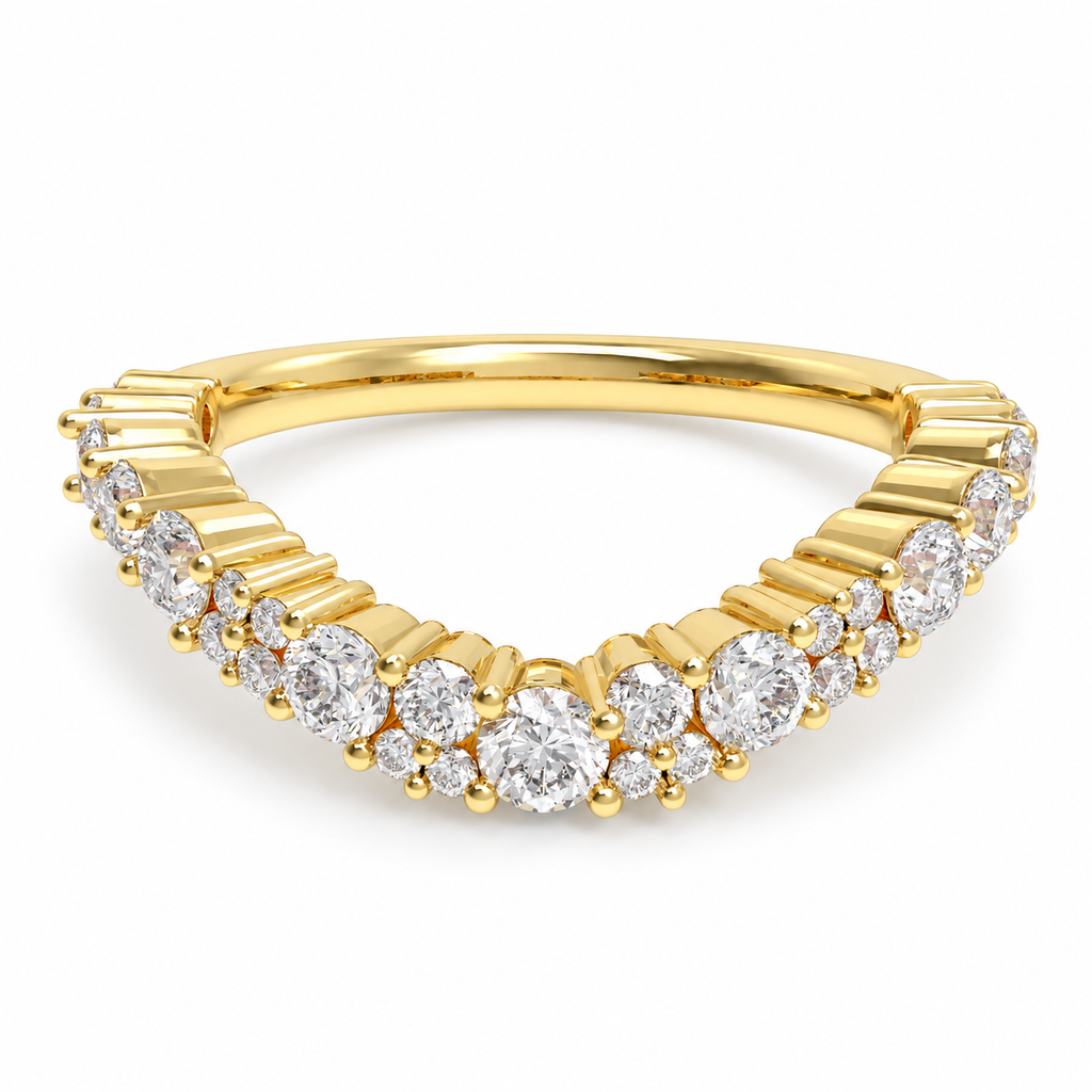 Stellar Drift 0.60 CTW Lab-Grown Diamond Cluster Ring in Yellow Gold