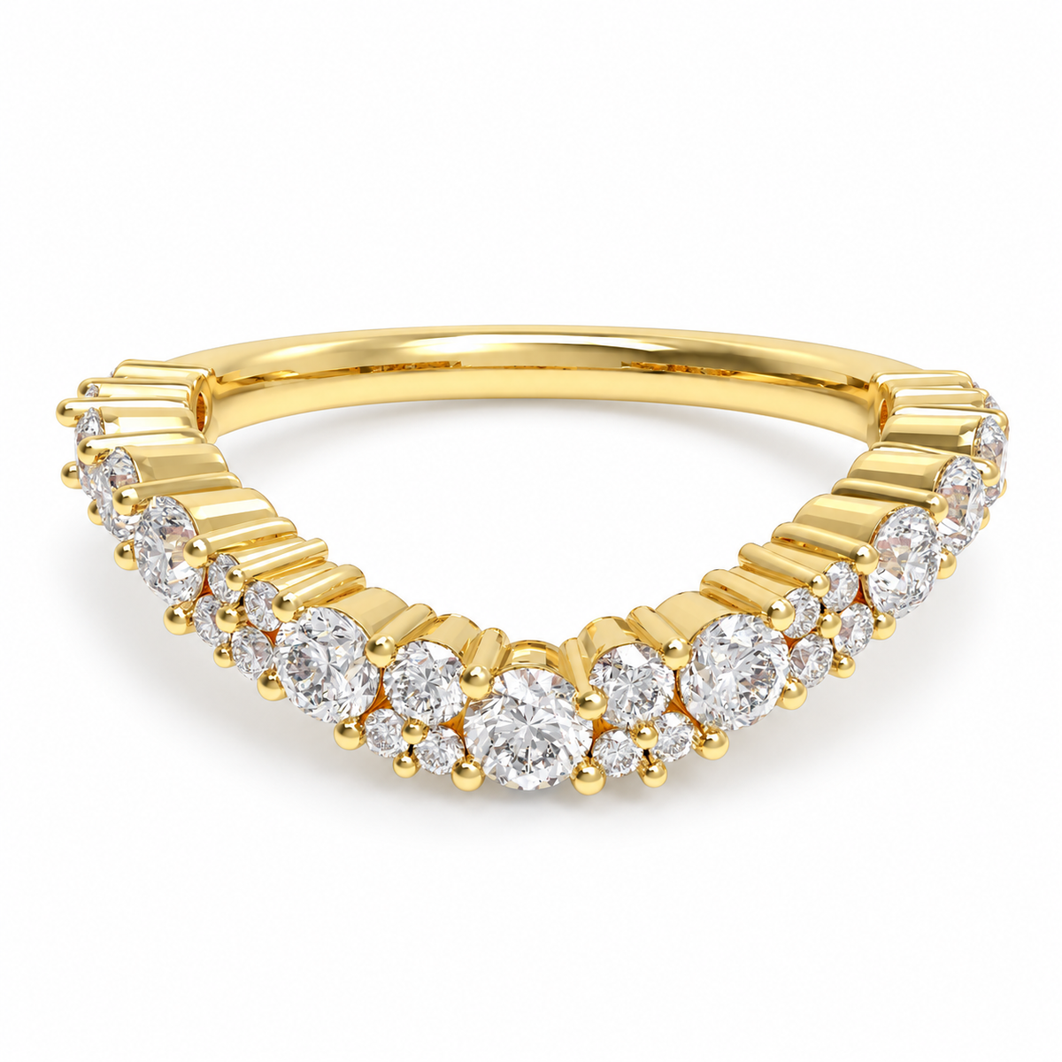 Stellar Drift 0.60 CTW Lab-Grown Diamond Cluster Ring in Yellow Gold