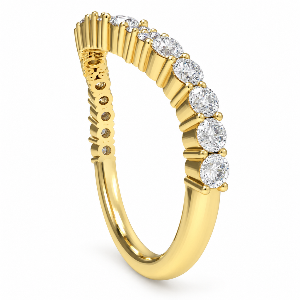Stellar Drift 0.60 CTW Lab-Grown Diamond Cluster Ring in Yellow Gold