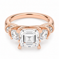ELVORIQUE Eternal Cushion Light Lab-Grown Diamond Ring in Rose Gold