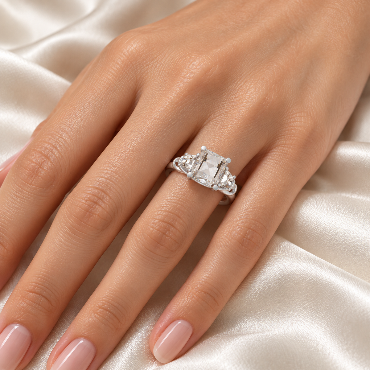 ELVORIQUE Eternal Cushion Light Lab-Grown Diamond Engagement Ring