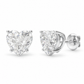 Everheart Light Heart-Cut Lab-Grown Diamond Stud Earrings