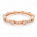 ELVORIQUE 0.50 CTW Lab-Grown Diamond Eternity Band in Rose Gold
