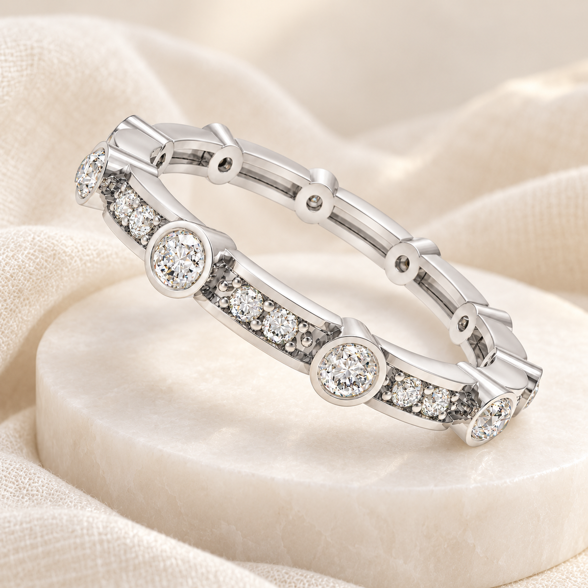 ELVORIQUE Eternal Orbit 0.50 CTW Lab-Grown Diamond Eternity Ring