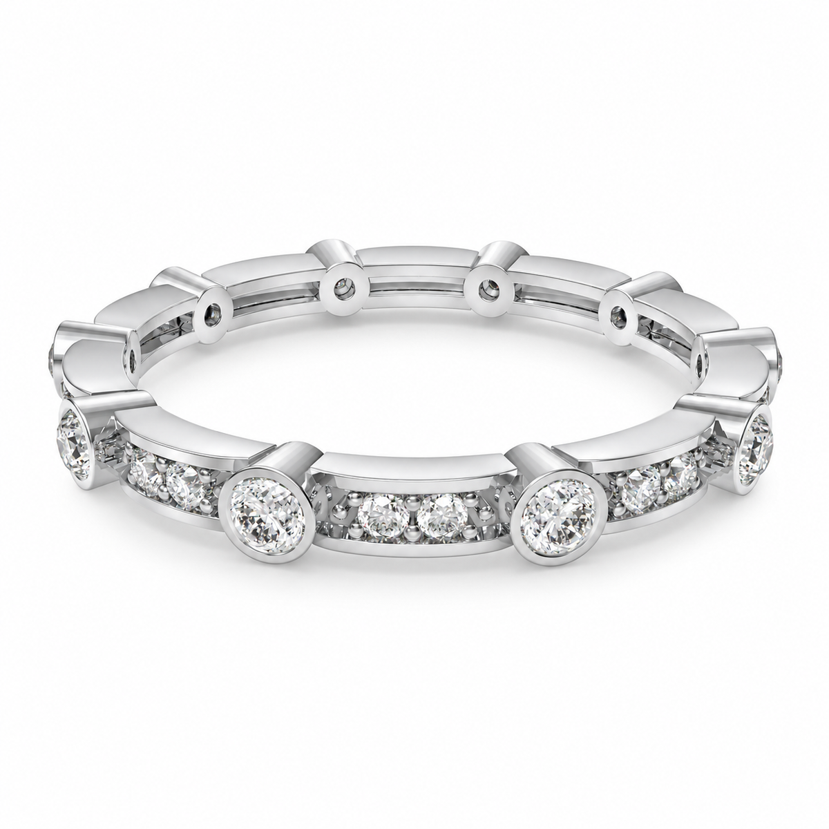 ELVORIQUE Eternal Orbit 0.50 CTW Lab-Grown Diamond Eternity Ring