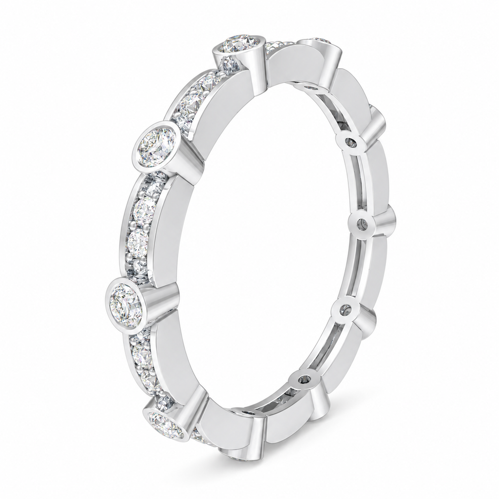 ELVORIQUE Eternal Orbit 0.50 CTW Lab-Grown Diamond Eternity Ring