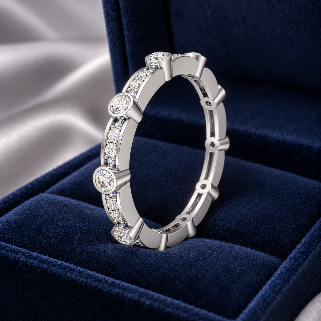 ELVORIQUE Eternal Orbit 0.50 CTW Lab-Grown Diamond Eternity Ring