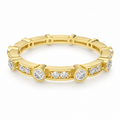ELVORIQUE Eternal Orbit 0.50 CTW Lab-Grown Diamond Ring in Yellow Gold