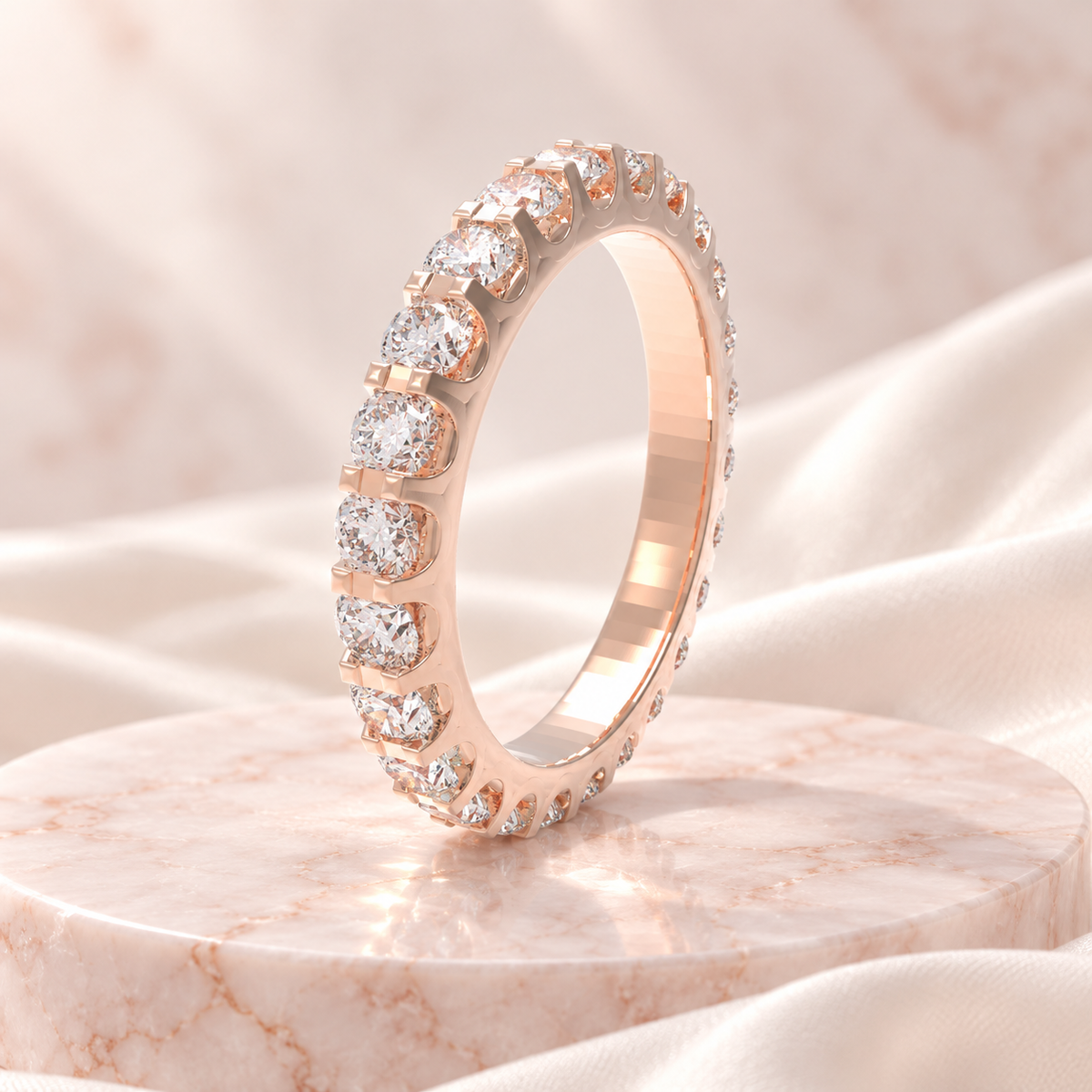 Rose Continuum 1 CTW Lab-Grown Diamond Full Eternity Band
