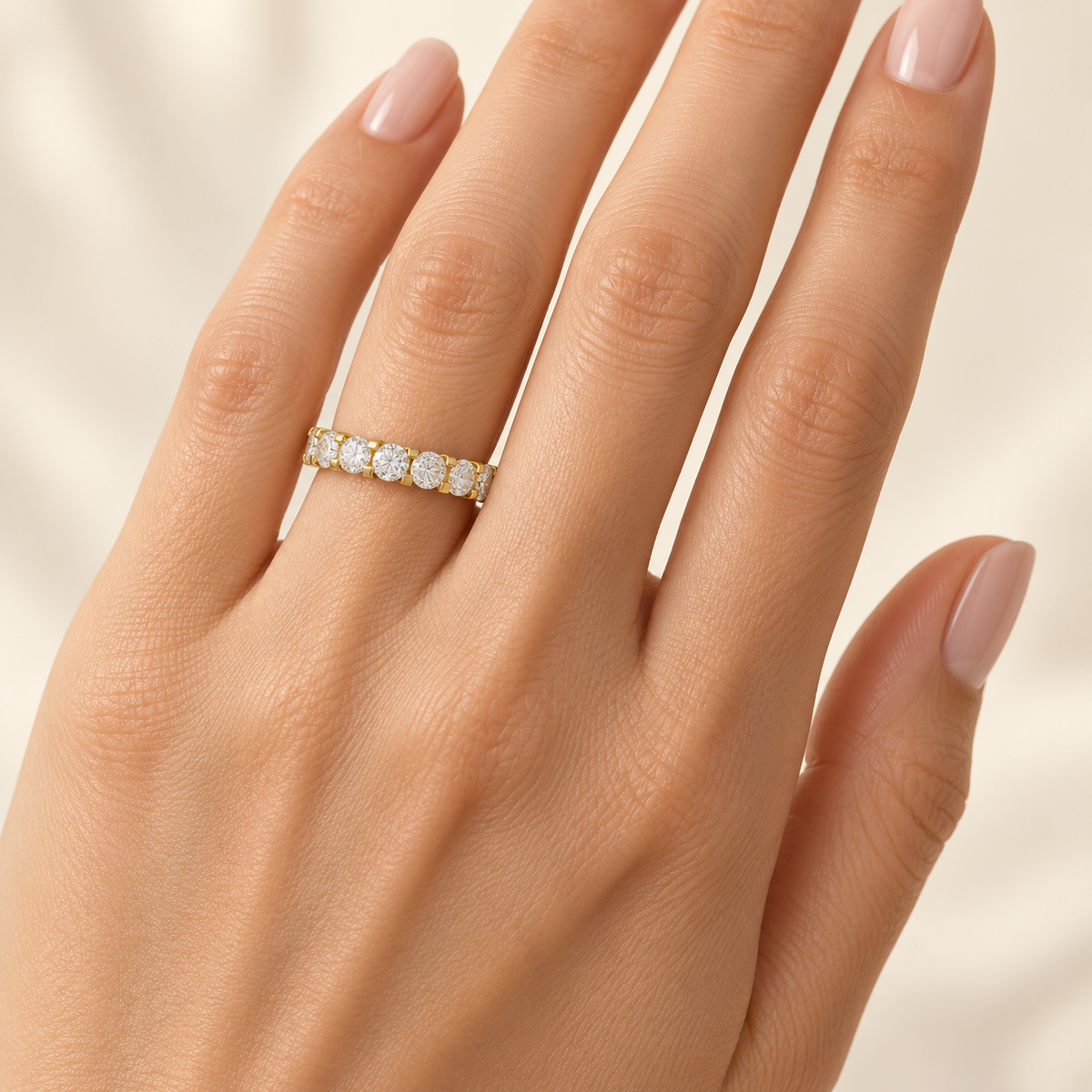 Golden Continuum 1 CTW Lab-Grown Diamond Full Eternity Band