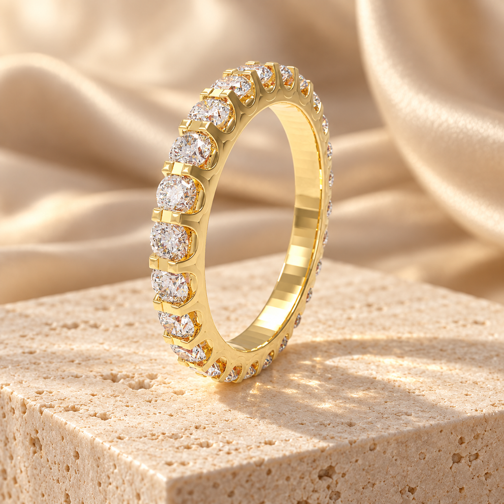 Golden Continuum 1 CTW Lab-Grown Diamond Full Eternity Band