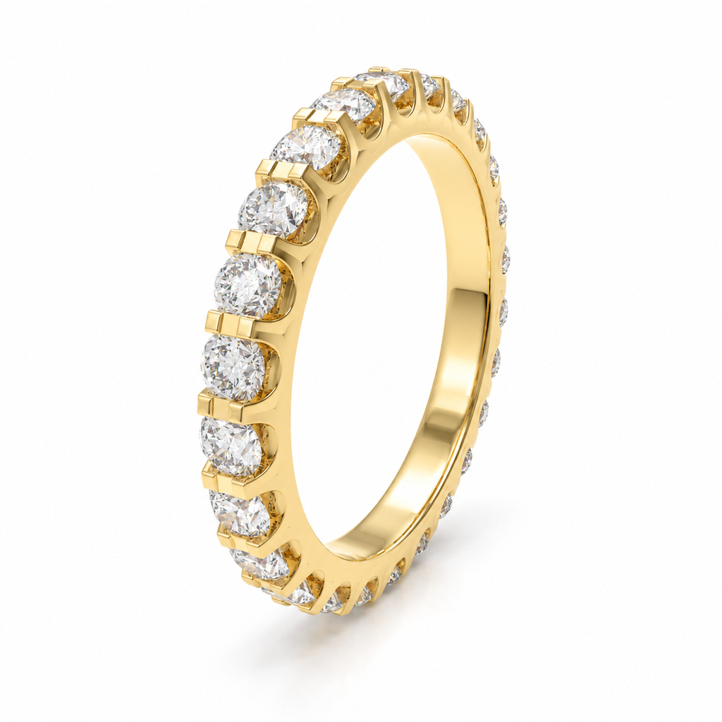 Golden Continuum 1 CTW Lab-Grown Diamond Full Eternity Band