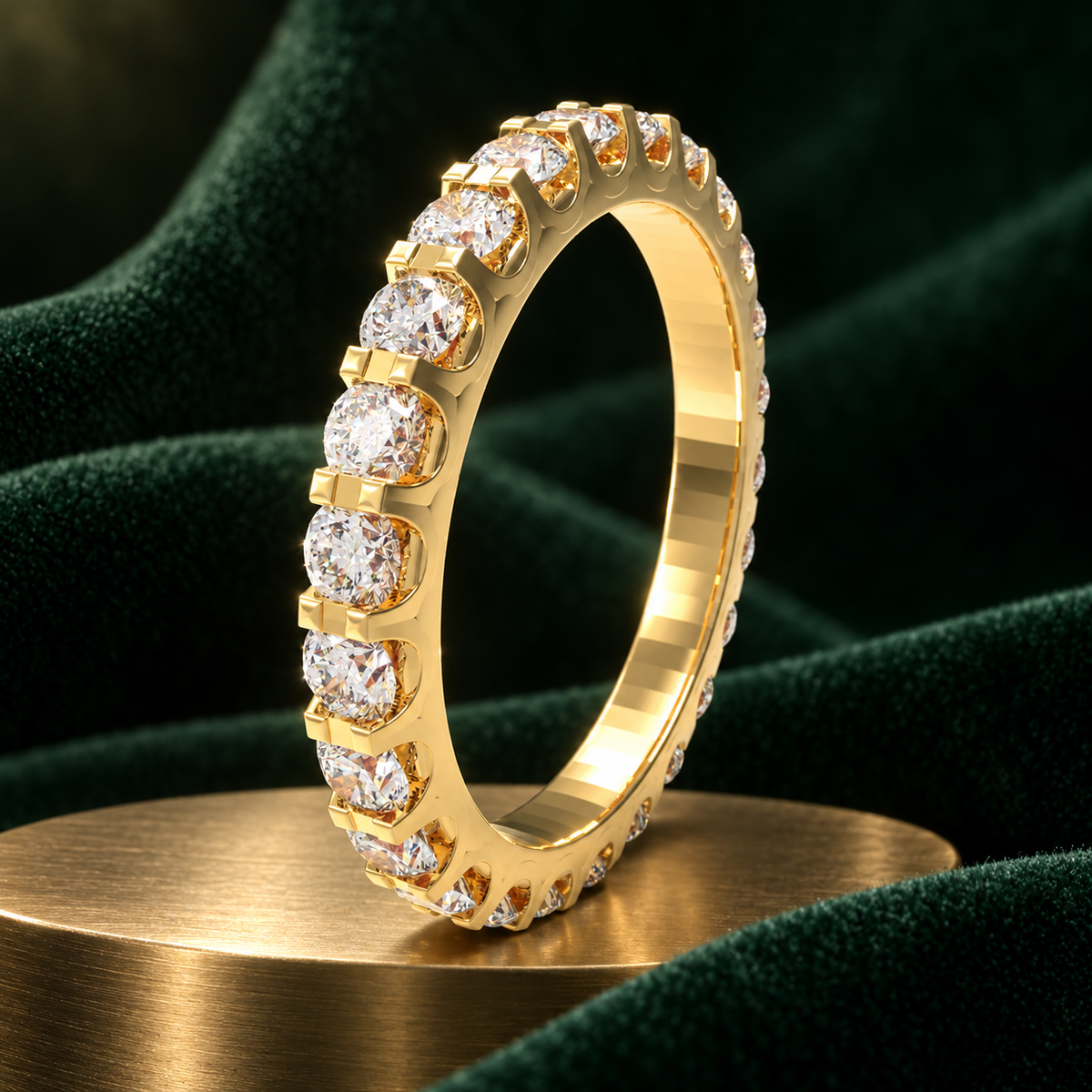 Golden Continuum 1 CTW Lab-Grown Diamond Full Eternity Band