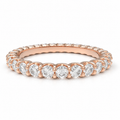 Rose Orbit 1 CTW Lab-Grown Diamond Full Eternity Ring in Rose Gold