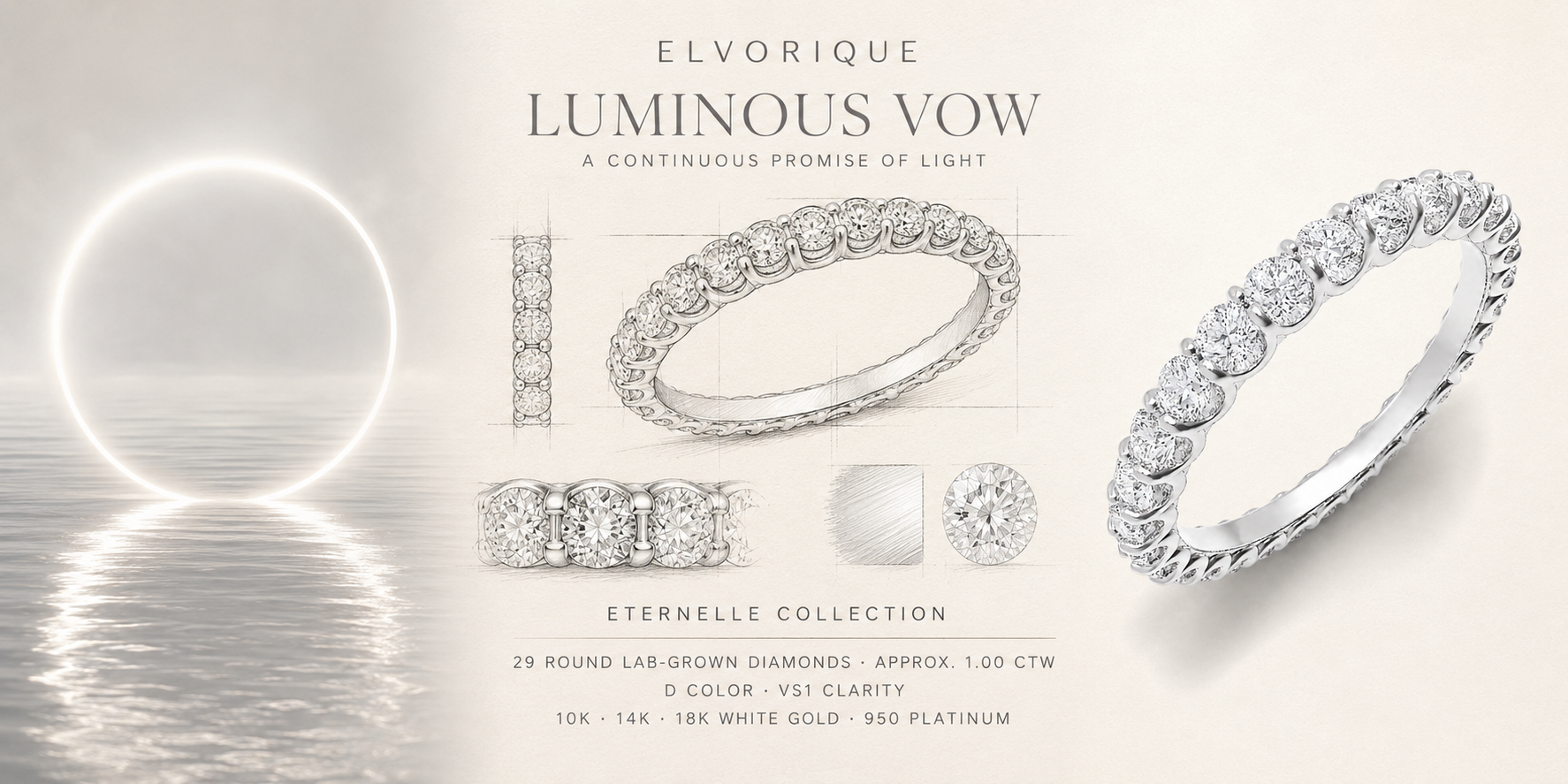 Luminous Vow 1 CTW Lab-Grown Diamond Full Eternity Ring
