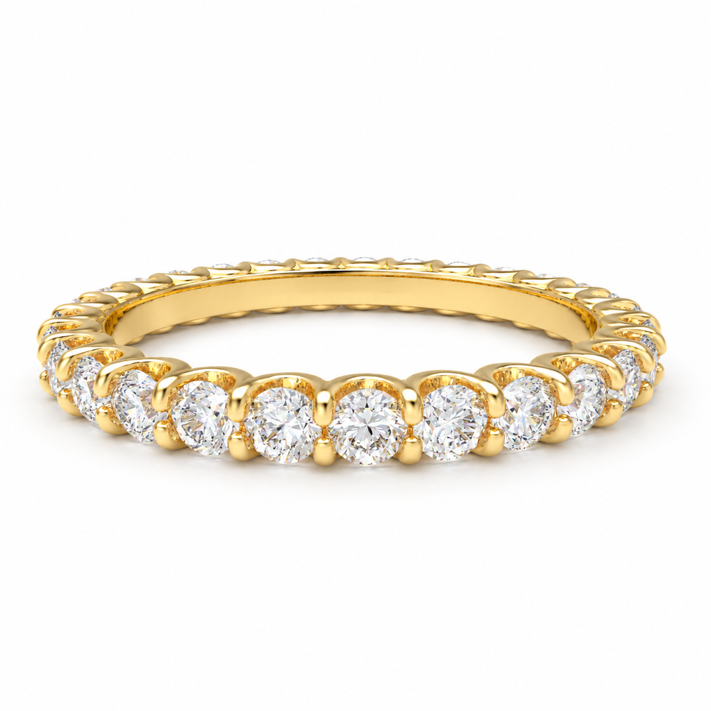 Golden Orbit 1 CTW Lab-Grown Diamond Full Eternity Ring in Yellow Gold