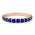 Midnight Orbit 1 CTW Lab-Grown Sapphire Full Eternity Ring in Rose Gold