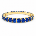 Midnight Orbit Lab-Grown Sapphire Full Eternity Ring in Yellow Gold