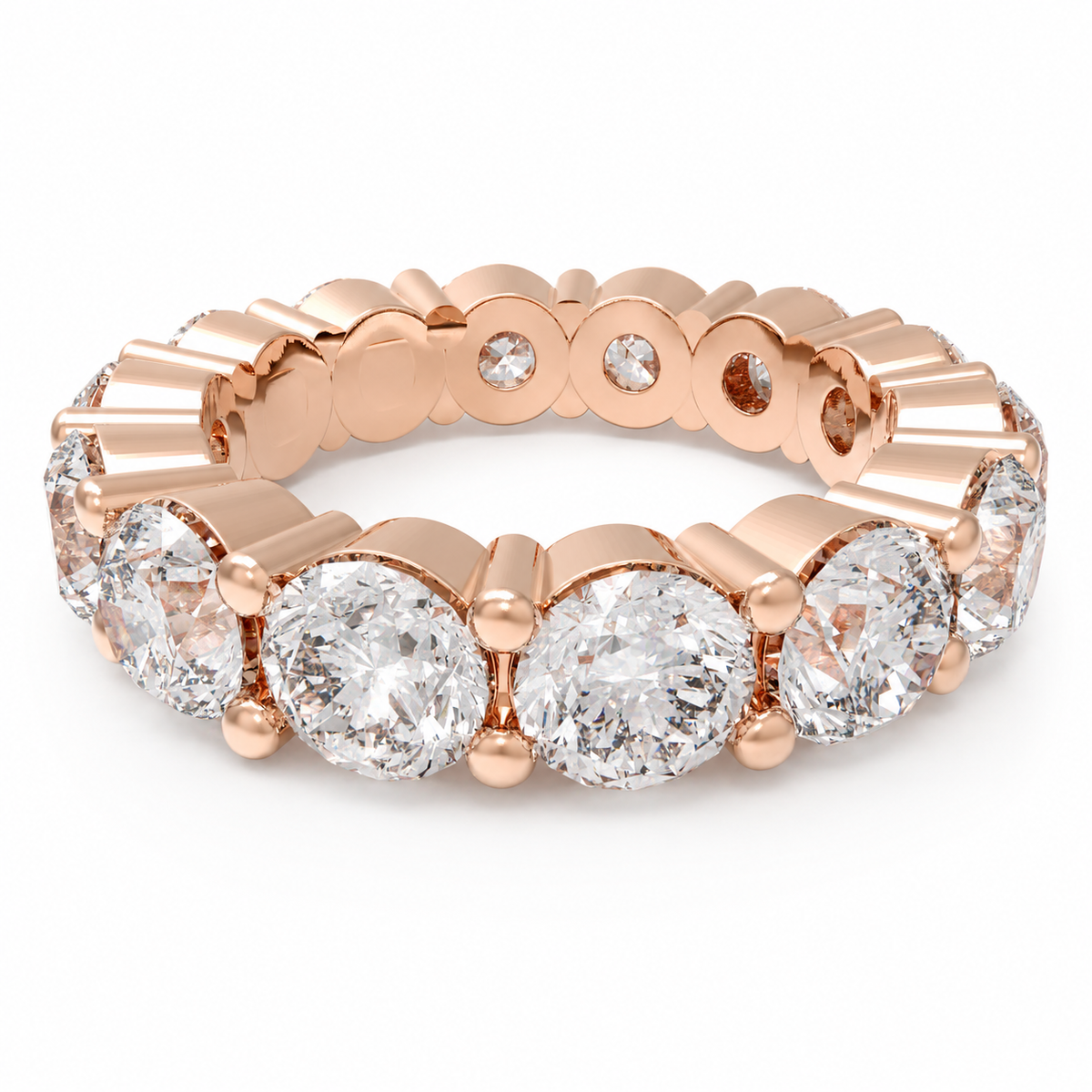 Eternelle Round Lab-Grown Diamond Full Eternity Band in Rose Gold