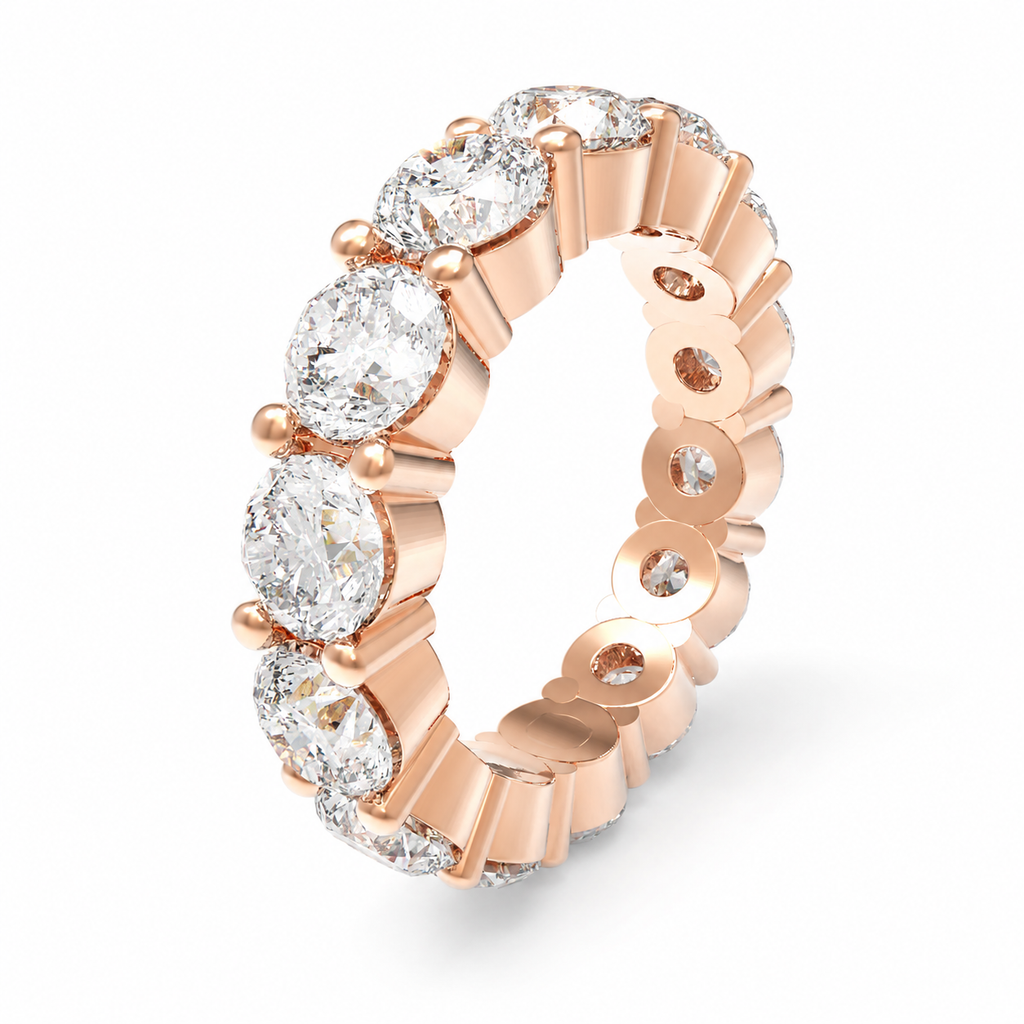 Eternelle Round Lab-Grown Diamond Full Eternity Band in Rose Gold