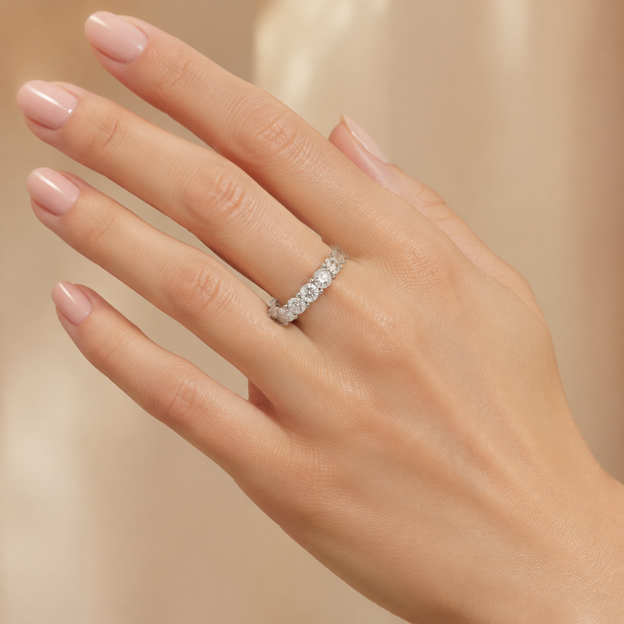 Eternelle Round Lab-Grown Diamond Full Eternity Band