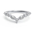 Lucent Leaf Marquise & Round Lab-Grown Diamond V Band