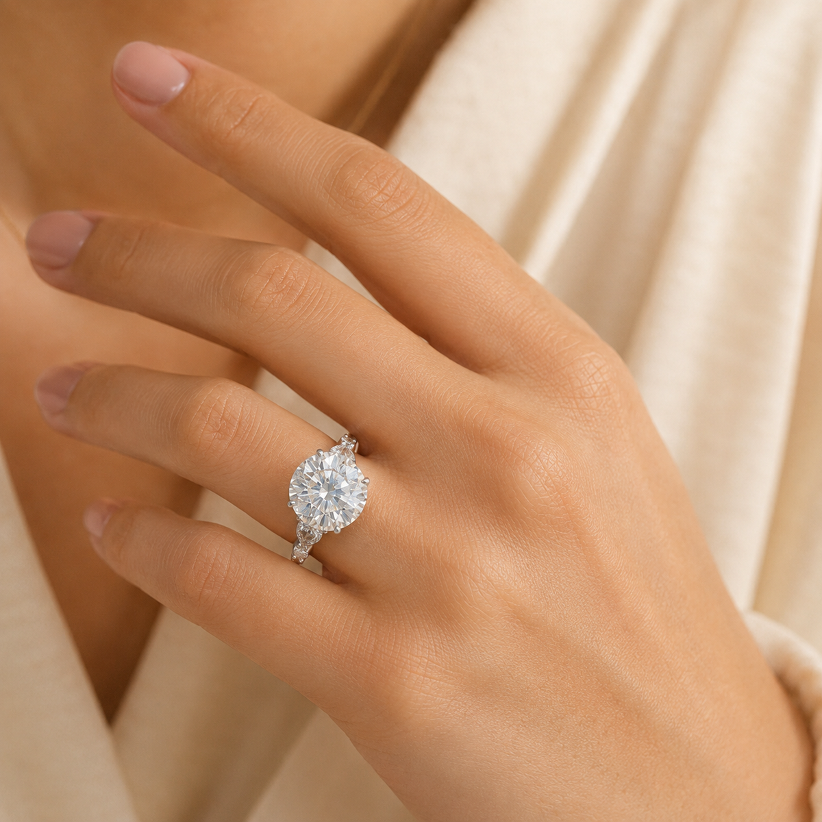 Crown of Light 5CTW Round & Marquise Lab-Grown Diamond Ring