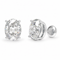 Oval Light Lab-Grown Diamond Stud Earrings