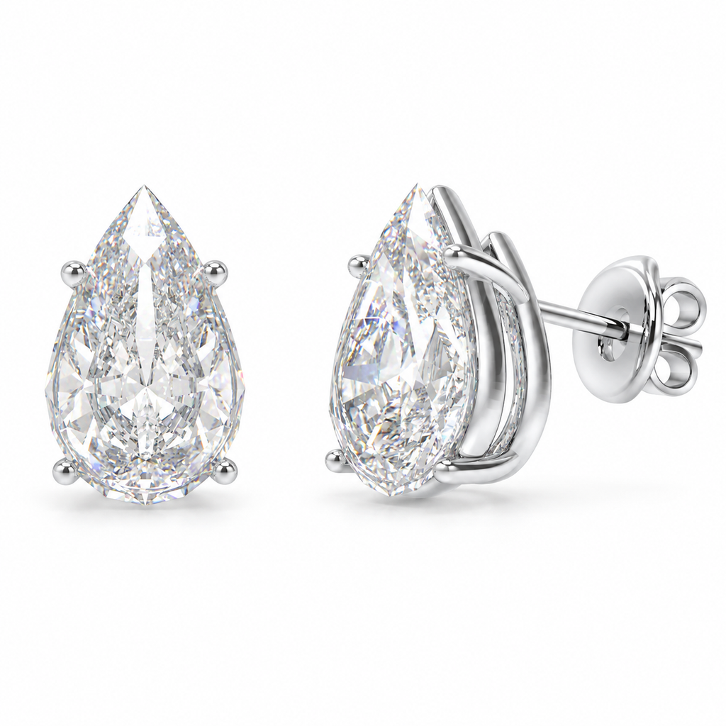 Dewlight Pear-Cut Lab-Grown Diamond Stud Earrings