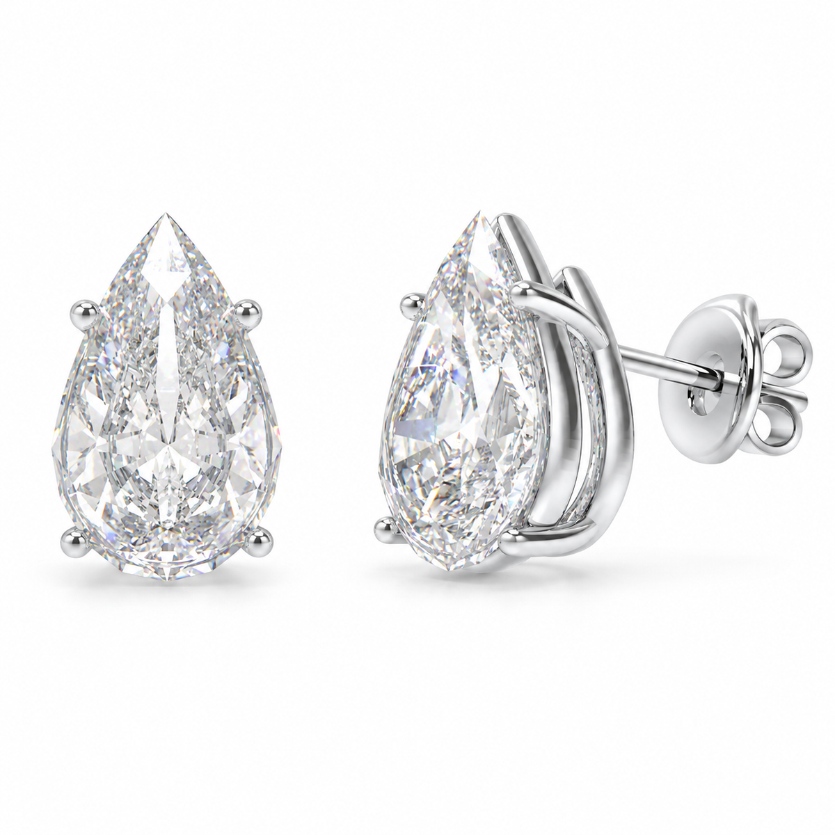 Dewlight Pear-Cut Lab-Grown Diamond Stud Earrings