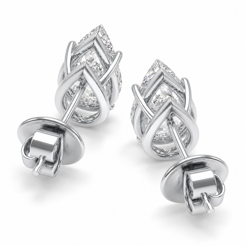 Dewlight Pear-Cut Lab-Grown Diamond Stud Earrings