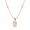 Blush Lucent Frame Diamond Pendant Necklace