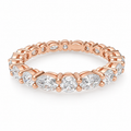 ELVORIQUE Oval & Round Lab-Grown Diamond Eternity Ring in Rose Gold