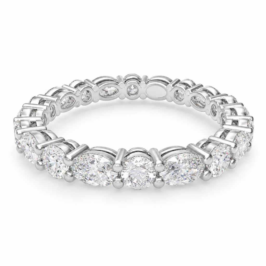 Oval & Round Lab-Grown Diamond Full Eternity Band