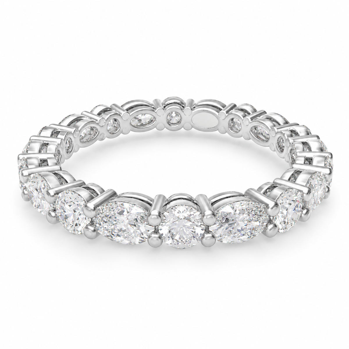 Oval & Round Lab-Grown Diamond Full Eternity Band
