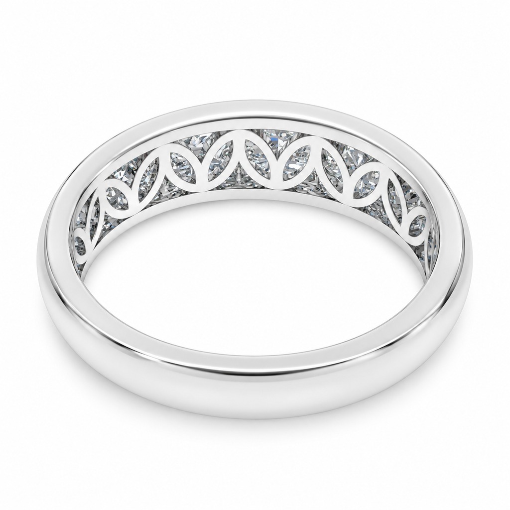 ELVORIQUE 0.73 CTW Multi-Row Pavé Lab-Grown Diamond Ring