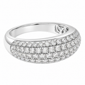 ELVORIQUE 0.73 CTW Multi-Row Pavé Lab-Grown Diamond Ring